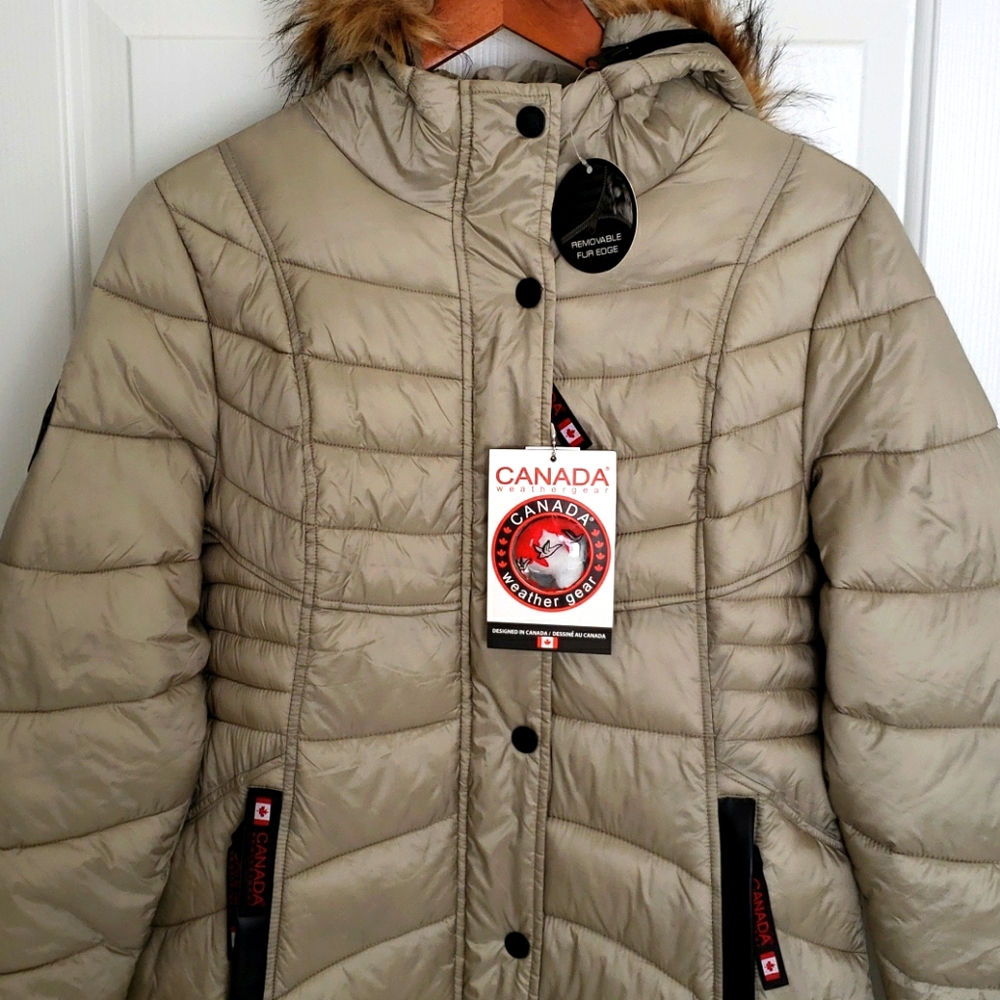 New Canada Weathergear Coat Removable Hood Size M
